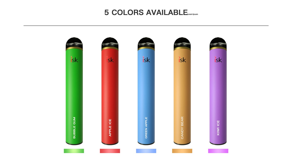 ISK034 Vape Pen dùng một lần 1600 hơi Hình chữ nhật Disposable POD