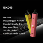 ISK045 Hình vuông độc đáo pod dùng 1 lần 1800 hơi Disposable POD