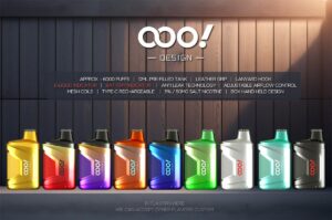 OOO！DESIGN 6000 Puffs Vape POD dùng 1 lần với trải nghiệm đặc biệt về luồng không khí có thể điều chỉnh và cuộn lưới tích hợp RAZ CA6000