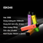 ISK046 Vape dùng một lần 3500 hơi thân vuông cuộn lưới Disposable POD